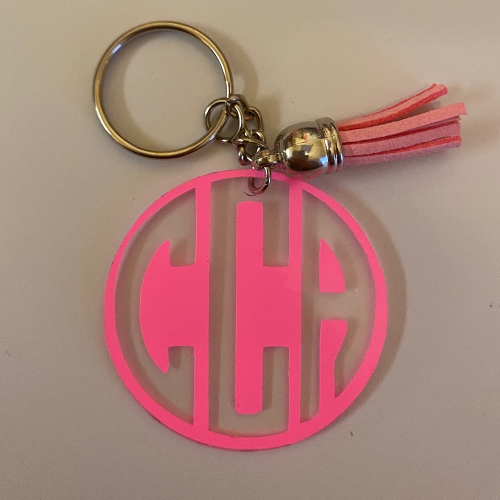CUSTOM monogram keychain